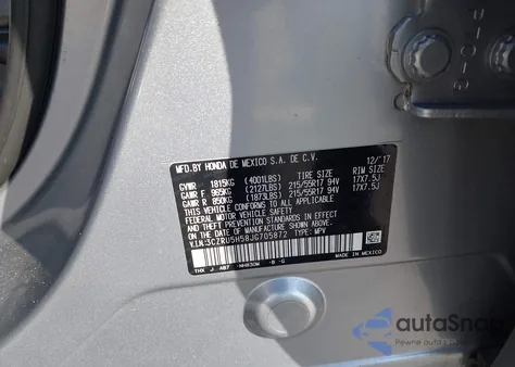 2018 Honda Hr-V Ex z USA, uszkodzony, nr VIN 3CZRU5H58JG705872